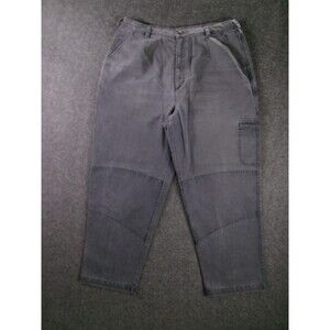 LL Bean Cargo Pants Womens 16 Petite Gray Workwear Outdoor Hiking Black Label